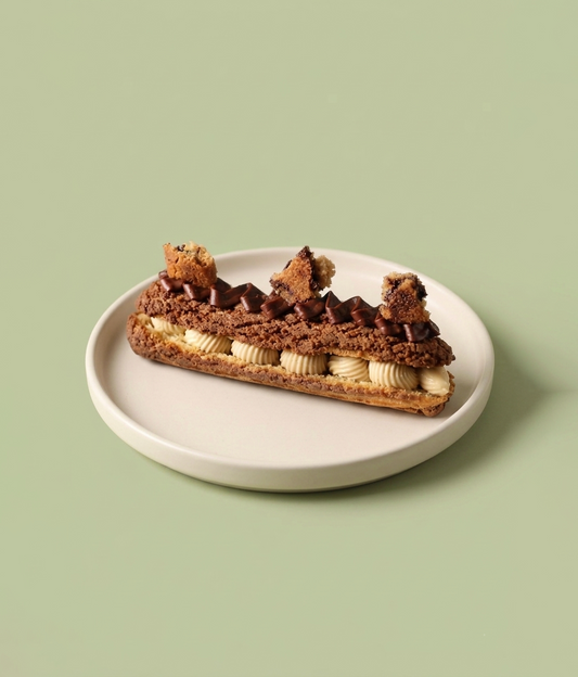 Salted Caramel & Cookie Eclair