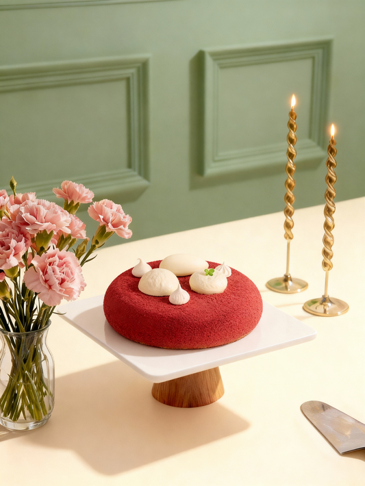 Signature Raspberry Crème Brûlée Entremet - Luxury Birthday Cake Bangalore - Caspars Bageri