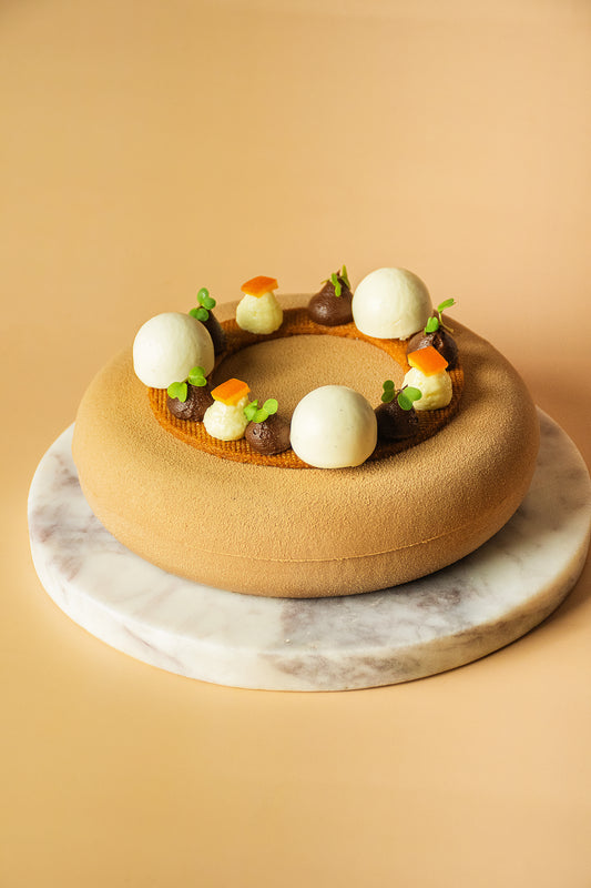 Architectural Jameson Whiskey and Coffee Entremet - Luxury Celebration Cake Bangalore - Caspars Bageri