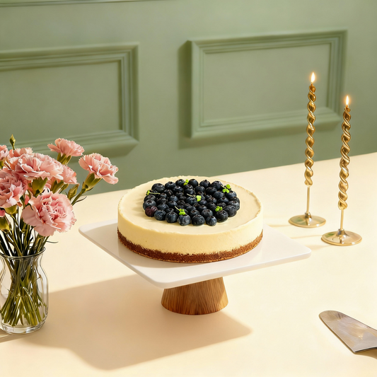 New York Style Creamy Baked Cheesecake with graham cracker crust - Premium Dessert Delivery Bangalore - Caspars Bageri