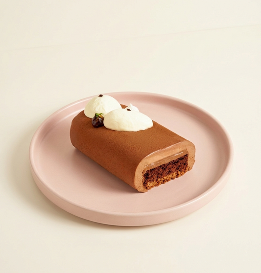 eggless Salted caramel entremet with milk chocolate luxury cake in Bangalore Caspars Bageri