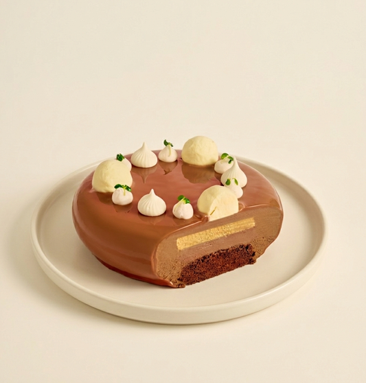 Intense Belgian Chocolate and English Toffee Entremet - Best Chocolate Celebration Cake Bangalore - Caspars Bageri