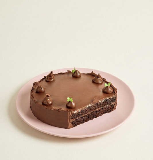 Rich Vegan Chocolate Cake with organic cocoa - Best Plant Based Luxury Desserts Bangalore - Caspars Bageri