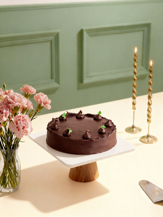 Rich Vegan Chocolate Cake with organic cocoa - Best Plant Based Luxury Desserts Bangalore - Caspars Bageri